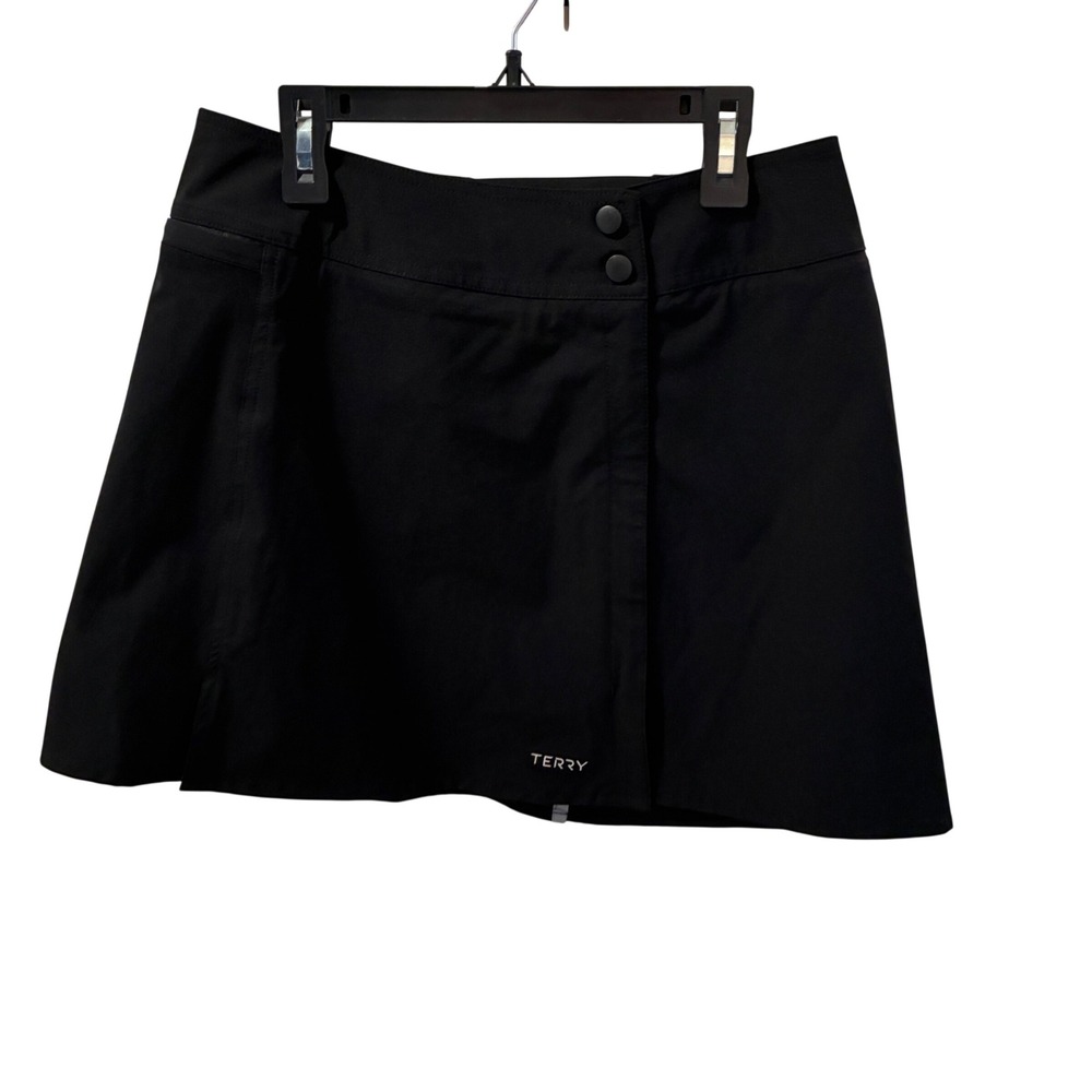 Terry Precision Cycling Wrap Overskirt Skirt Women Size S Black Granola Outdoor